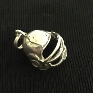 Sterling Football Helmet Charm